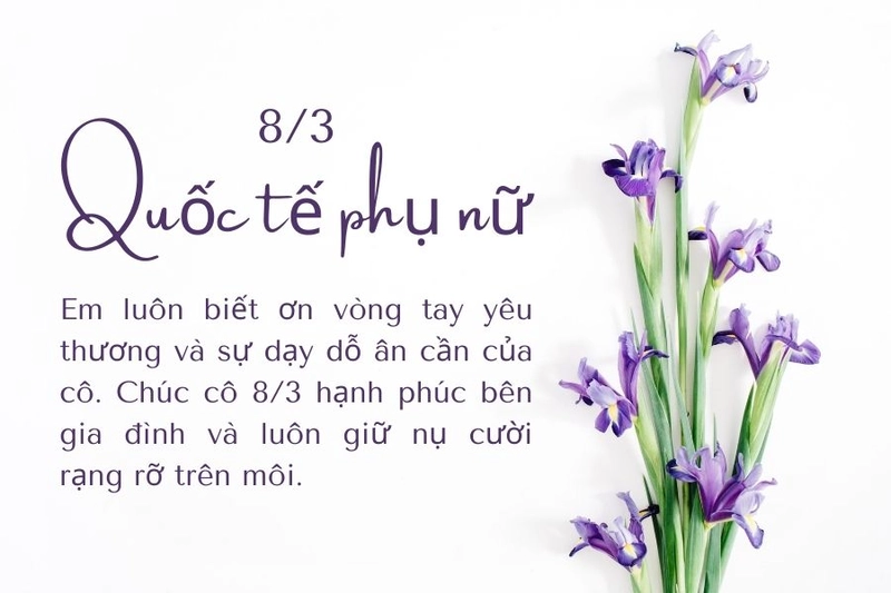Lời chúc 83 cho cô giáo mang hơi hướng hiện đại, trẻ trung