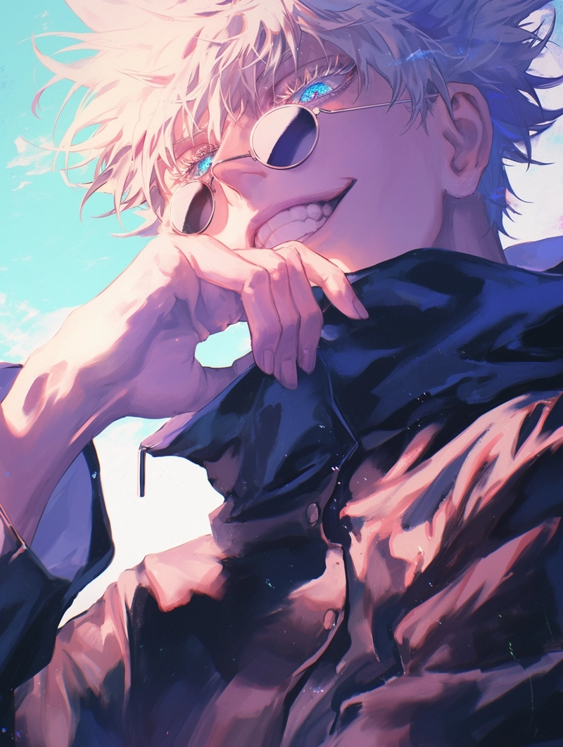 Ảnh Gojo Satoru manga phong cách