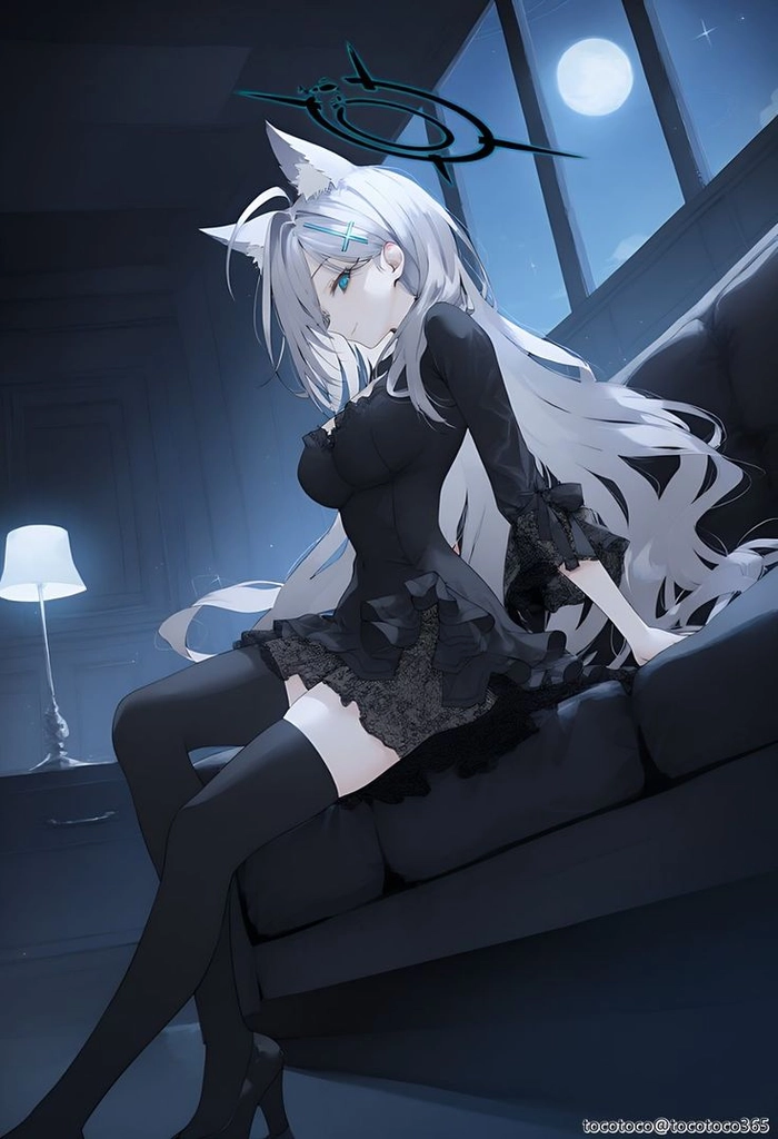 Ảnh anime Blue Archive sắc lạnh.