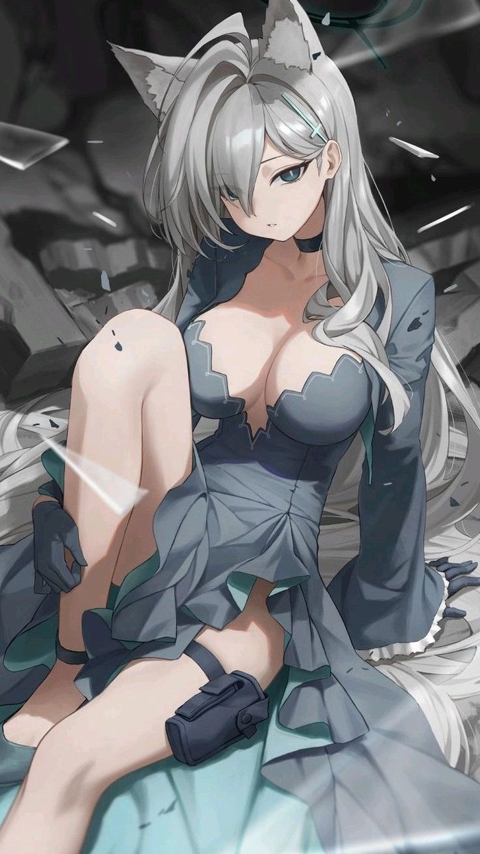 Ảnh anime Shiroko cuốn hút.