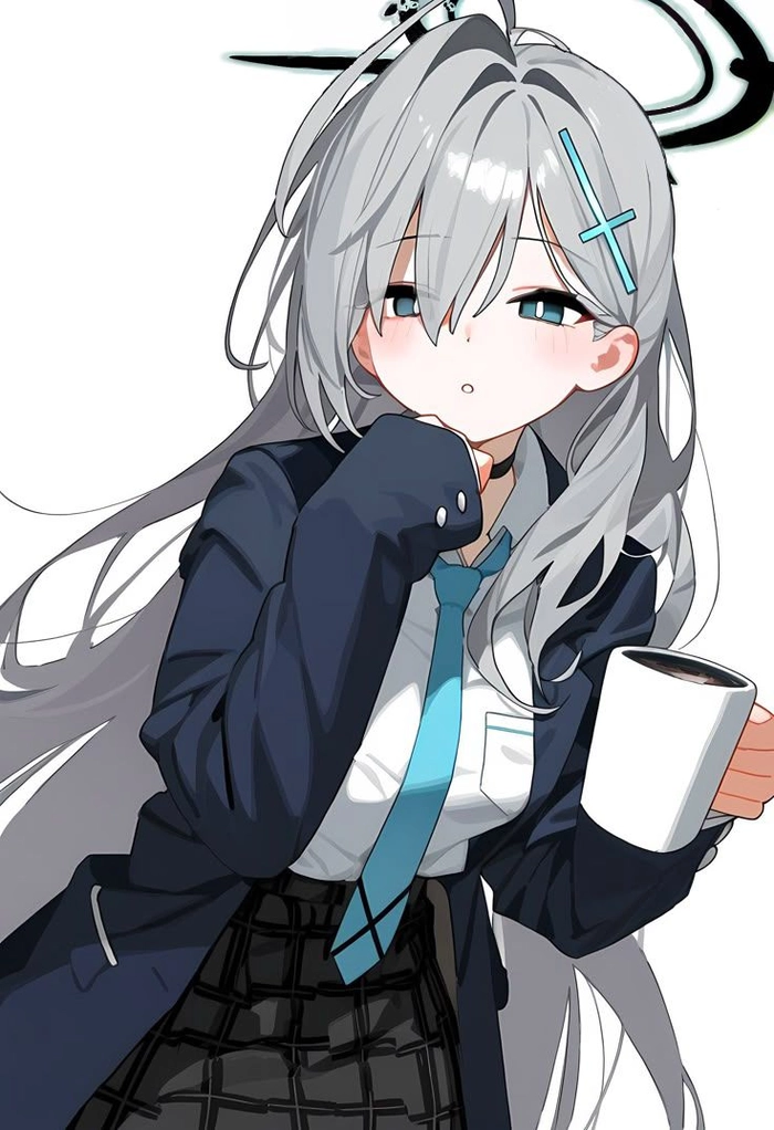 Ảnh anime Shiroko sắc sảo.