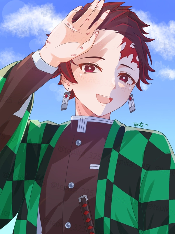 Ảnh anime Tanjiro chibi đáng yêu