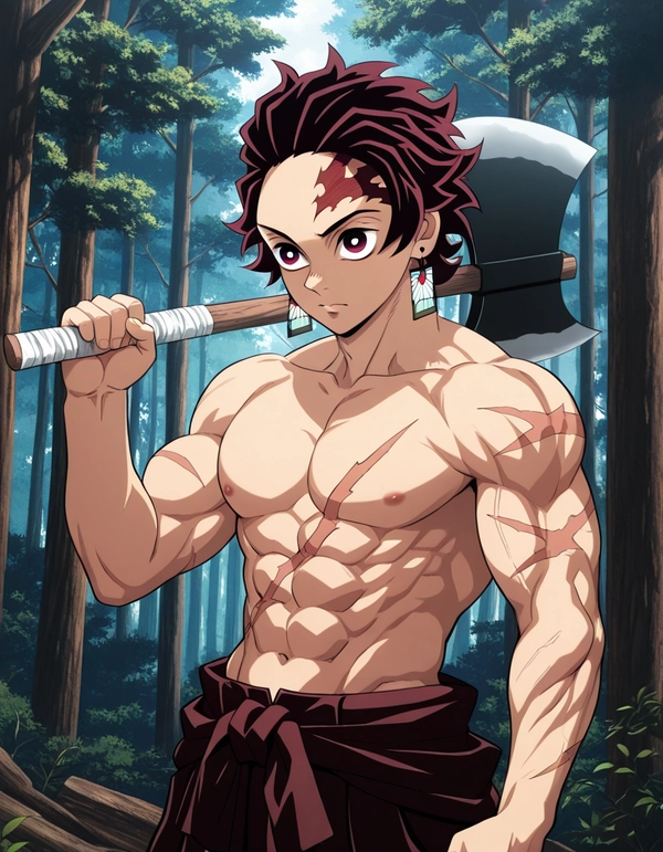 Ảnh anime Tanjiro chibi ngộ nghĩnh