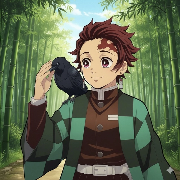 Ảnh anime Tanjiro cuốn mắt