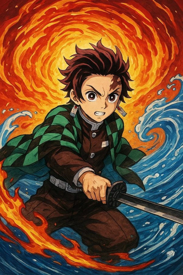 Ảnh anime Thanh Gươm Diệt Quỷ Tanjiro đẹp