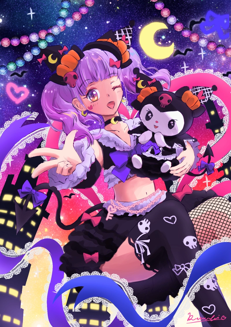 Hình Kuromi cute phong cách anime