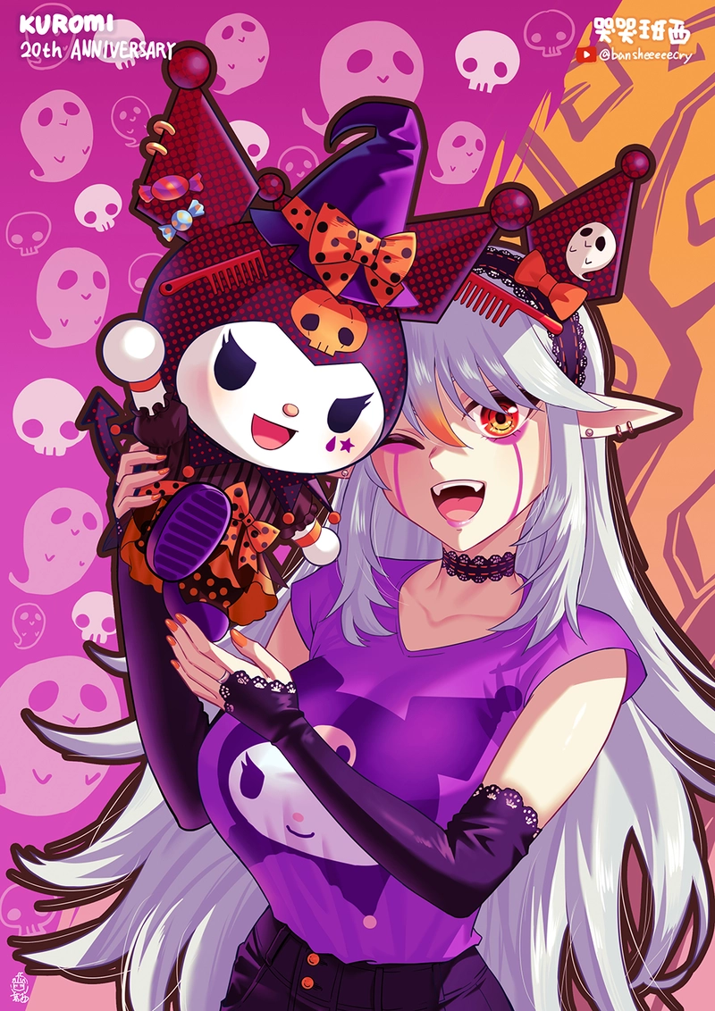 Hình ảnh Kuromi anime cute nổi bật