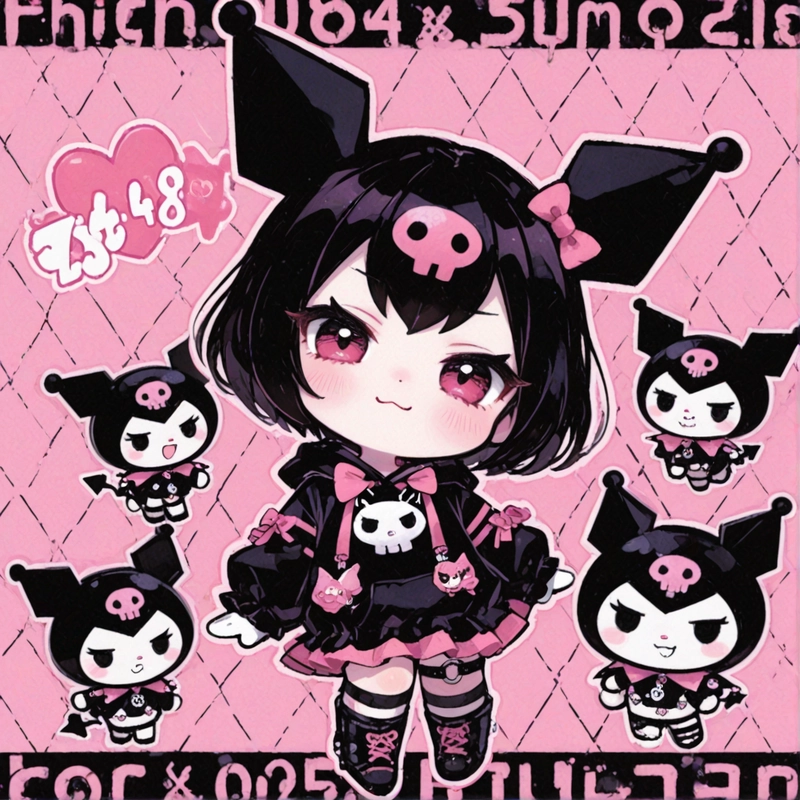 Hình ảnh Kuromi anime ngầu cá tính