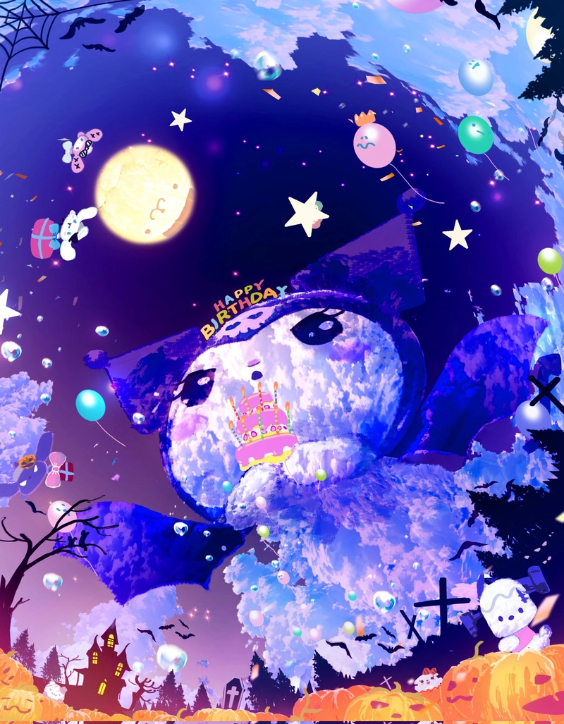 Hình nền Kuromi anime đẹp mắtv
