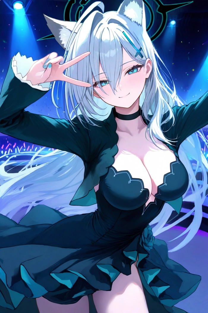Hình nền anime Shiroko nổi bật.