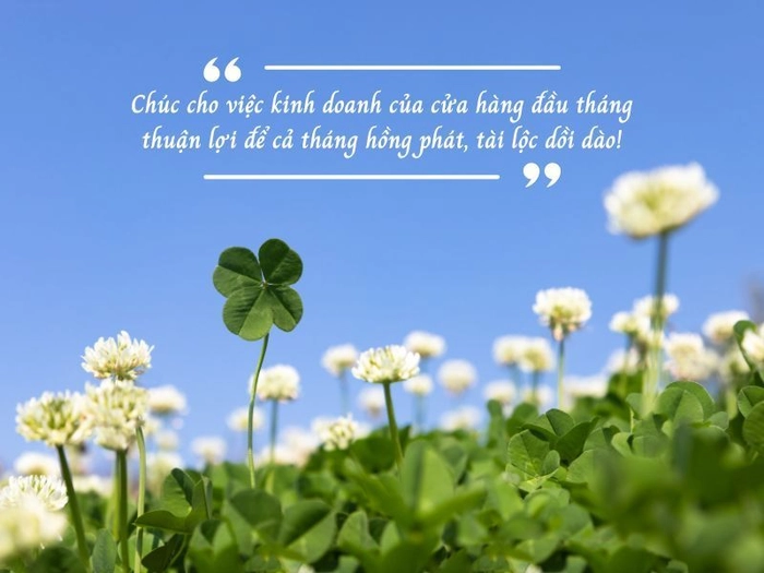 Lời chúc mùng 1 đầu tháng cho khách hàng