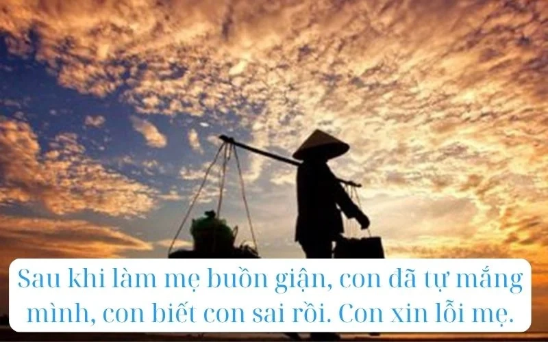 Những câu xin lỗi mẹ hay ngắn gọn